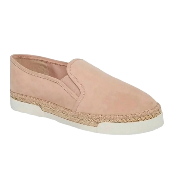 Vince Camuto Tambie Blush Pink Nubuck Leather Espadrille Slip-On Shoe Womens 8 M - Picture 10 of 12